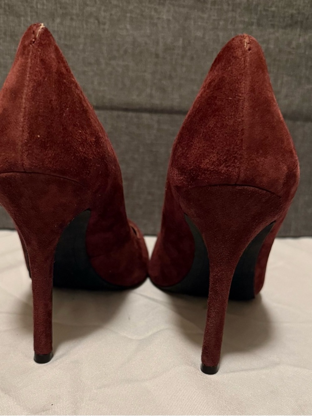 BCBG Wine Suede Pointed-Toe Pumps - Picture 3 of 7